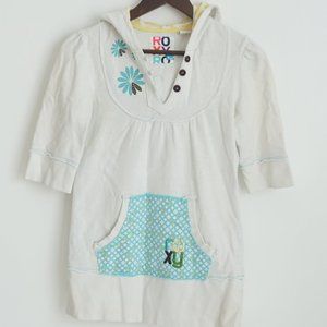 ROXY Hooded Puff Sleeve Sweatshirt Size Medium